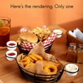 thumbnail image 4 of Panier en Acier Inoxydable Collation Croustilles Baril Contenant Vaisselle Nourriture Panier de Friture Contenant de Frites (Noir), 4 of 7