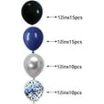 thumbnail image 2 of 12 Inch Black Balloons Navy Blue Balloons 12 Inch Chrome Metallic Silvery Balloon with Confetti Balloons，50pcs，for Baby Shower Boys' Birthday Graduate Black Blue Party Decoration, 2 of 6