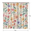 thumbnail image 5 of Waterproof Beautiful Colorful Floral Shower Curtain 72x72 Inch Boho Style Polyester Unique Shower Curtain for Bathroom Hotel Home Decor with 12 Plastic Hooks, 5 of 5