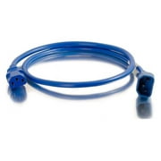 C2G 17486 18 AWG Power Cord - C14 to C13, Blue (3 Feet, 0.91 Meters)