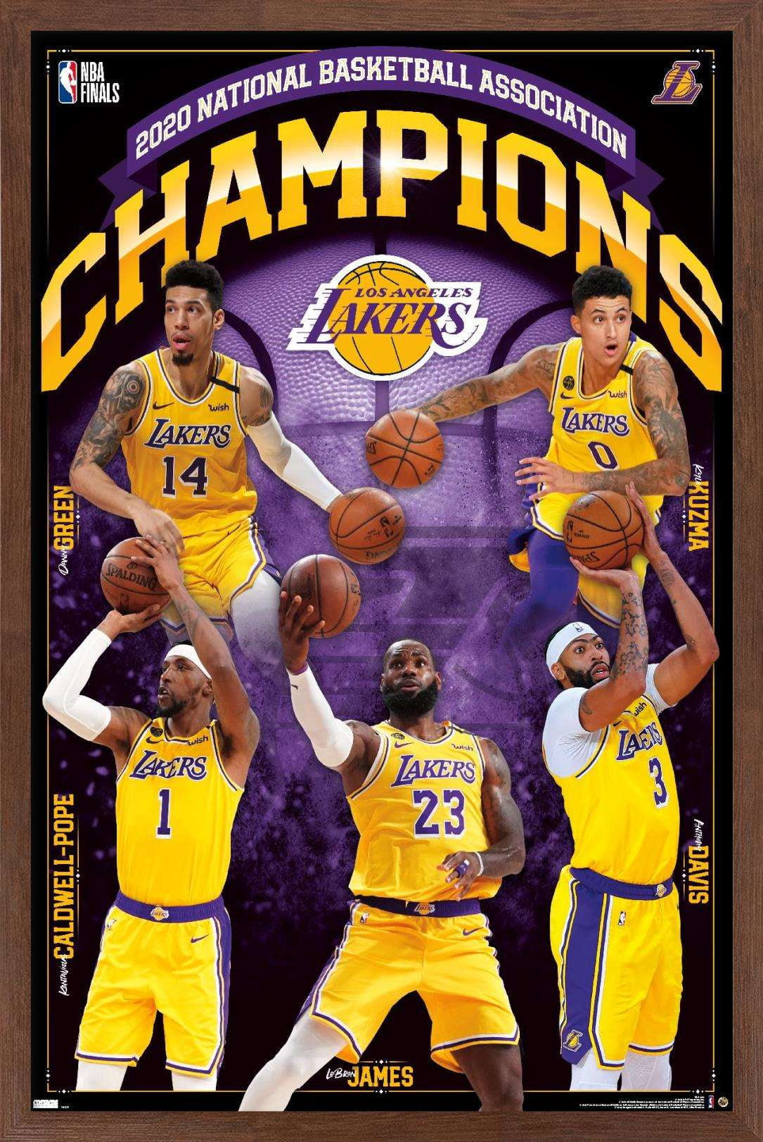 NBA Los Angeles Lakers - 2020 NBA Finals Champions Wall Poster - Walmart.com