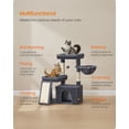thumbnail image 3 of Feandrea Cat Tree, Cat Tower Condo with Scratching Posts and Ramp, 2 Large Perches, Cave, Basket, 33.8 Inches Tall, Dark Grey, 3 of 7