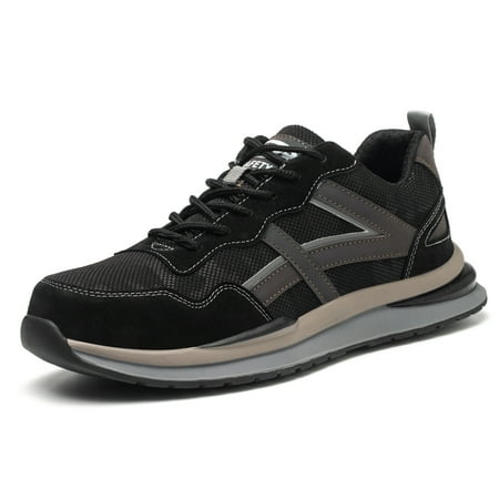 

Men’s Work Shoes Steel Toe Safety Shoes Lightweight Breathable Working Sneakers Nonslip Anti-pierce Construction Shoes