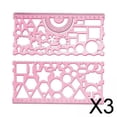 thumbnail image 1 of 2 reglas geométricas Soledad Plantilla de dibujo de plantillas duraderas 20 cm 3 piezas, 1 of 5