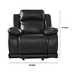thumbnail image 5 of Leatherette Power Glider Recliner with Tufted Backrest, Black- Saltoro Sherpi, 5 of 5