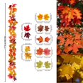 thumbnail image 3 of Ikeay 5.7Ft Artificial Maple Leaf Garland, Fall Autumn Hanging Vine for Thanksgiving Christmas Fireplace Wedding Home Decor, 1 Piece Green, 3 of 5