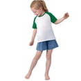 thumbnail image 3 of LLYWEY T-Shirts de Baseball en Coton pour Tout-Petits, T-Shirts Raglan pour Bébés Filles Garçons, T-Shirts d'Été Unisexes pour Enfants à Col Rond à Manches Courtes, Chemises Amples Décontractées, Hauts Blouse BT-2 Vert 13T, 3 of 6