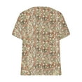 thumbnail image 4 of Birdeem Blouses pour Femmes T-Shirt à Manches Courtes Imprimé Décontracté Col Rond Ample, 4 of 9