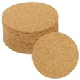 thumbnail image 1 of Uxcell 90x3mm Posavasos de Corcho, Paquete de 14 Tapetes de Corcho Redondos, Hojas de Respaldo de Corcho, Baldosas de Corcho Reutilizables, Marrón, 1 of 5