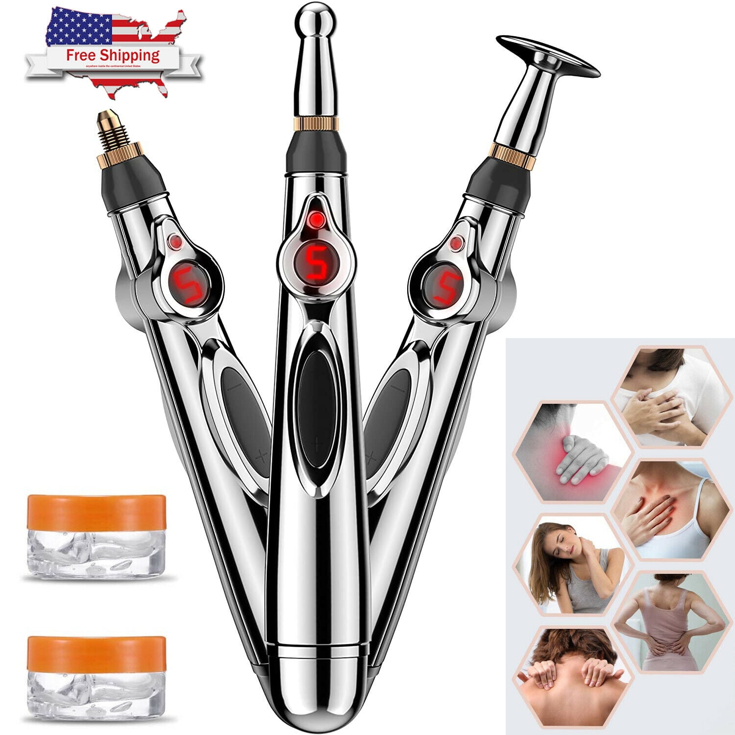 iMeshbean Electronic Acupuncture Pen Electric Meridians Therapy Heal