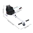 thumbnail image 3 of Tereitr Hoverboard Go Kart Conversion Kit, Adjustable Seat Attachment for 6.5” to 10” Self-Balancing Scooters, Drift Kart Accessory (White), 3 of 9