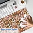 thumbnail image 4 of Long Mouse Pads for Desk,Patchwork Chicken Pattern Desk Mats on Top Of Desks, Desk Mouse Pad Extra Large with 3mm Non-Slip Base and Stitched Edge for Gaming,Office,Work,Home 31.5x11.8in, 4 of 5