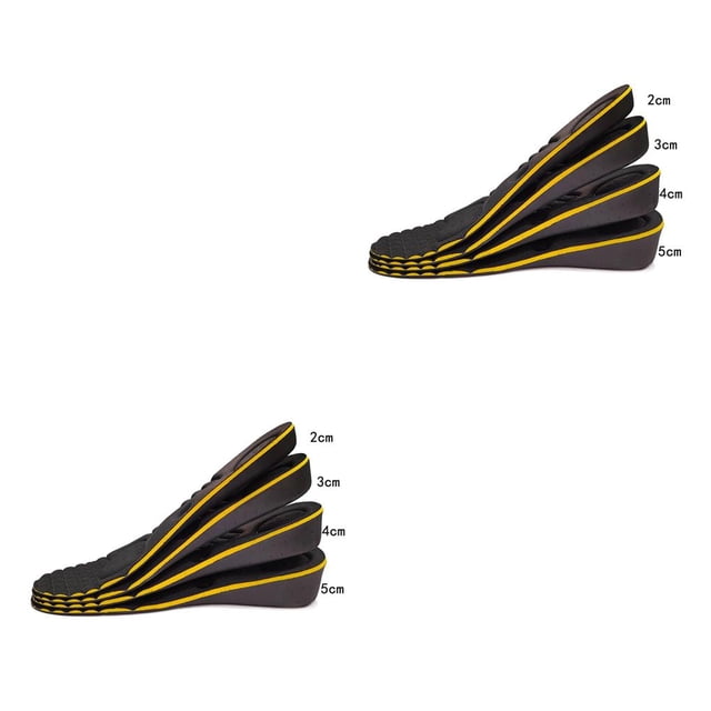 Plantillas de tela transpirable Qarigey Inserciones de altura de bota gruesas Negro 3cm