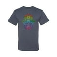 thumbnail image 2 of Wild Bobby, Colorful Rainbow Hamsa Symbol Spiritual Yoga, Pop Culture, Men Graphic Tees, Vintage Heather Blue, Large, 2 of 3