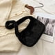 thumbnail image 3 of Btafrte Bolsos Hombro Retro Mujer Color Sólido Felpa Axila Bolso Monedero (Negro), 3 of 9