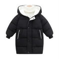 thumbnail image 2 of Boys Girls Winter Hooded Long Down Coats Outwear Kids Windproof Puffer Jackets Padded Parka Outwear 4-9Y, 2 of 7