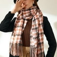 thumbnail image 5 of Ladies autumn winter scarf classic flow Sugezi scarf warm checkered scarf, 5 of 5