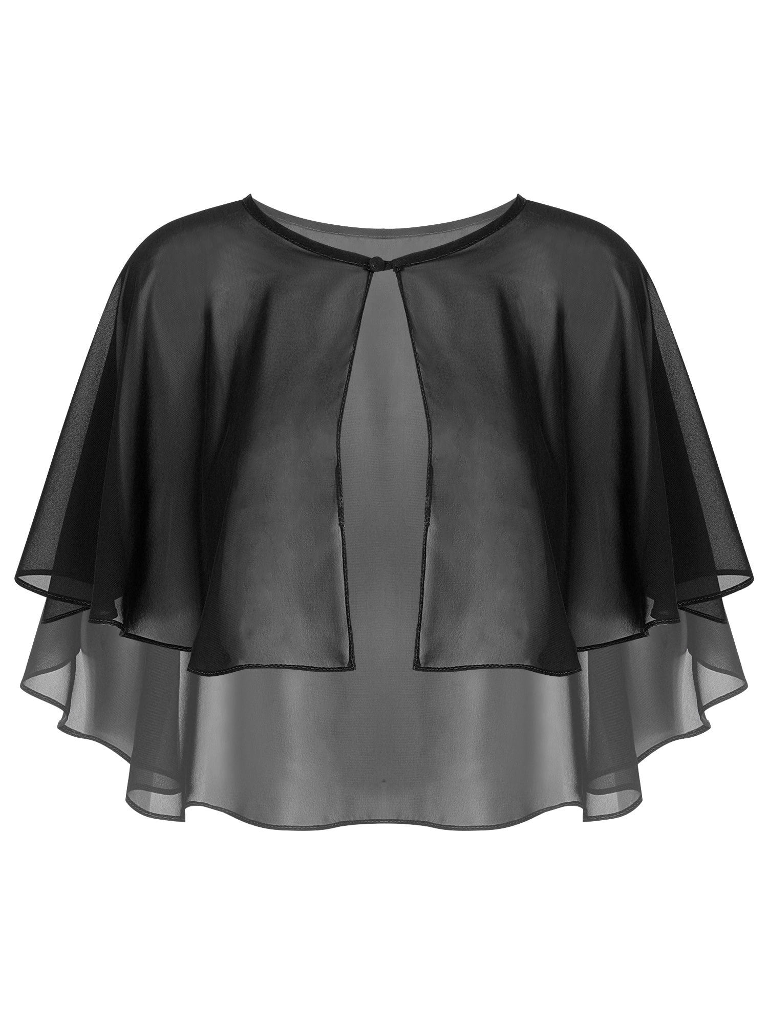 Wedding Dress Cover Chiffon Cape Cover Up Eorbow Pack Chiffon Capelet, Soft  Chiffon Shawls Wraps Shrug