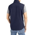 thumbnail image 2 of Men's Cutter & Buck Navy Villanova Wildcats Charter Eco Recycled Full-Zip Vest, 2 of 2