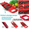 thumbnail image 5 of AGPtek Mandolin Slicer Vegetable Cutter Chopper Dicer - 6 Interchangeable Blades Kitchen Cutter Potato Onion Cutter Cheese Slicer Veggie Cutter with Peeler+Hand Protector+Food Storage Container, 5 of 8