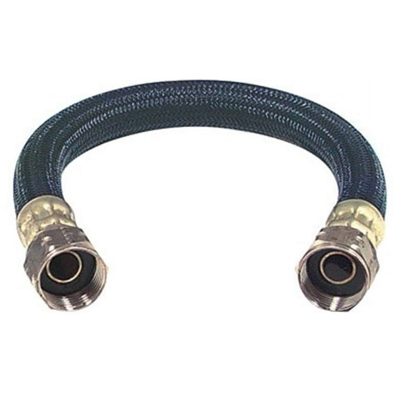 3/4 in. FIP x 3/4 in. FIP x 12 in. Polymer Braided Water Heater Connector (0.57 in. I.D.) 3/4 in. FIP x 3/4 in. FIP x 12 in. Polymer Braided Water Heater Connector (0.57 in. I.D.)