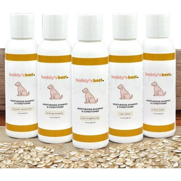 Buddy’s Best Dog Shampoo and Conditioner, Alcohol-Free Dog Wash Variety Pack, 4 fl oz, 5-Pack