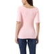 thumbnail image 3 of Camisetas de media manga ajustadas de cuello barco para mujeres INSPIRE CHIC XL Rosa claro, 3 of 6
