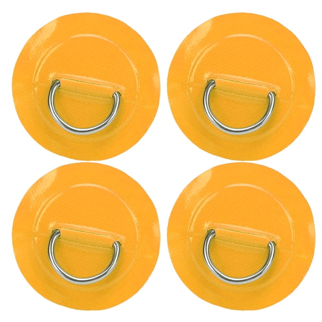 PVC D Ring Patch Bungee Cord Set, Strong Adhesion Small Large in Use D Ring Pad Bungee Cord Set High UV Resistance for Inflatable Boat Kayak Accessories Yellow,Gray,Blue
