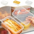 thumbnail image 1 of Xihbxyly Caja para Alimentos Frescos de Cocina, Gran Capacidad, Tapa Hermética, Plástico Apto para Uso Alimentario, Alta Transparencia, Ahorra Espacio, Ideal para El Refrigerador y La Organización de, 1 of 6