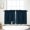 Navy Blue, variant on 2 Pcs Tier Curtain, Rod Pocket Waterproof Waffle Weave Textured Small Curtain