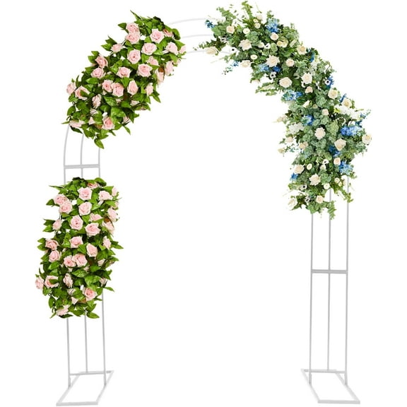 8.53Ft Garden Arch Arbor Heavy Duty Metal Arbour Archway for Wedding Ceremony Party Plant Climbing Rose Vines Lawn Courtyard Patio