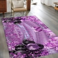 thumbnail image 3 of Happy Birthday Purple Area Rug 4'x6', Gifts Balloons Goblet Shinning Glitter Ribbons Washable Non-Slip Rugs, Low Pile Large Carpet for Living Room Bedroom Dining Room Kitchen Office Indoor Mat, 3 of 9