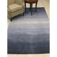 thumbnail image 4 of Handmade Wool Blue Transitional Stripe Horizon Rug, 4 of 4