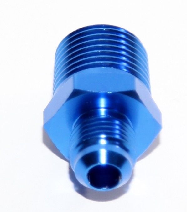 6AN AN-6 TO 1//2NPT Male Thread Aluminum Anodized Fitting Adapter BLUE