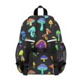 thumbnail image 3 of Mushroom and Psychedelic Black Backpack for School, Cute School Bag with Adjustable Shoulder Straps and Padded Back, 15"x11.42"x5.5", 3 of 5