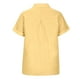 thumbnail image 5 of ICHUANYI Clearance Women's Tops Fashion Button Shirt Female V-Neck Loose T-shirt Blouse(Yellow, XL) ICHUANYI WER2023080705415, 5 of 6