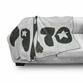 thumbnail image 3 of 70s Party Soft Flannel Fleece Throw Blanket, Retro Seventies Woman Silhouette with Stars Dancing Fashion Youth Design, Cozy Plush for Indoor and Outdoor Use, 50" x 60", Black and White, by Ambesonne, 3 of 6