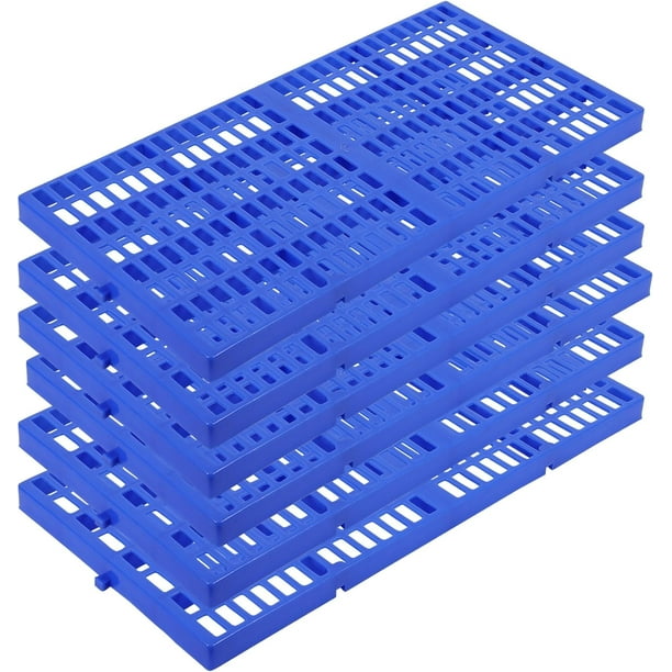 Historyli 6 tarimas de plástico empalmables,capacidad de 500 kg por unidad,impermeables,con rejilla de ventilación transpirable para uso diario,taller,garaje y mercado (45 x 66 x 45 cm)
