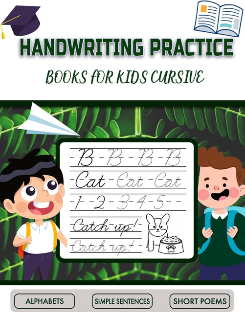 Handwriting Practice Books for Kids Cursive : 5-in-1 Cursive Tracing ...