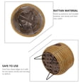 thumbnail image 3 of OUNONA Rattan Woven Flower Pot for Gardening Khaki Color Plastic Material Very Sturdy 1PC, 3 of 7