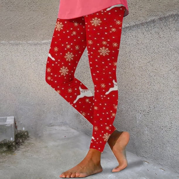 Pntutb Mujer Otoño e Invierno Moda Navidad Imprimir Slim Boots Pantalones Mujer Leggings Pntutb Pntutb-707