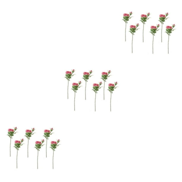 Rama de Flor Falsa de Tela Billuyoard 6 Piezas Rosa