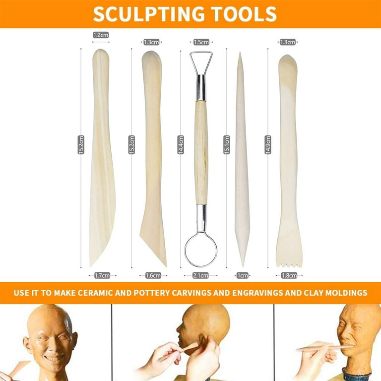 Zittop polymer clay sculpting tools set - 5 pcs pottery tool kit
