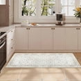 thumbnail image 6 of Washable Runner Rug 60"x22" Non-Slip Low Profile Soft, Farmhouse Distressed Microfiber Rug for Kitchen, Entryway, Hallway, Laundry, Beige, 6 of 6