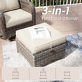 thumbnail image 6 of Joyside 5 PCS Wicker Patio Furniture Set, Rattan Patio Chairs with Sofa and Ottomans, Deep Seating, High Back, Thick Cushions, Outdoor Furniture Set for Deck Porch, Beige, 6 of 8