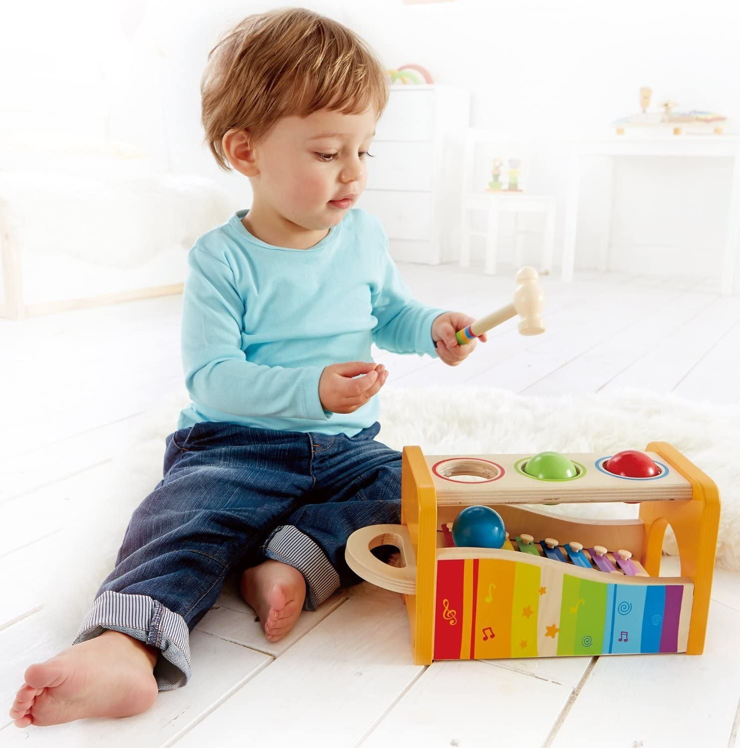 Hape pound and top tap bench target
