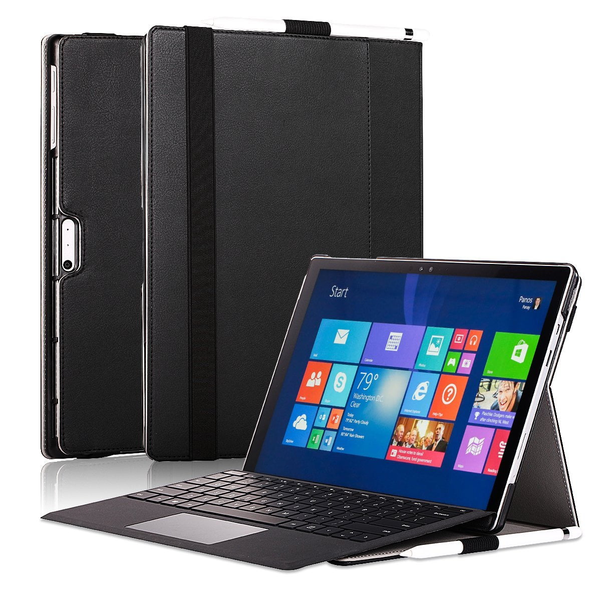 for Surface Pro 4 Case, New Surface Pro 2017 Case, PU Leather Flip
