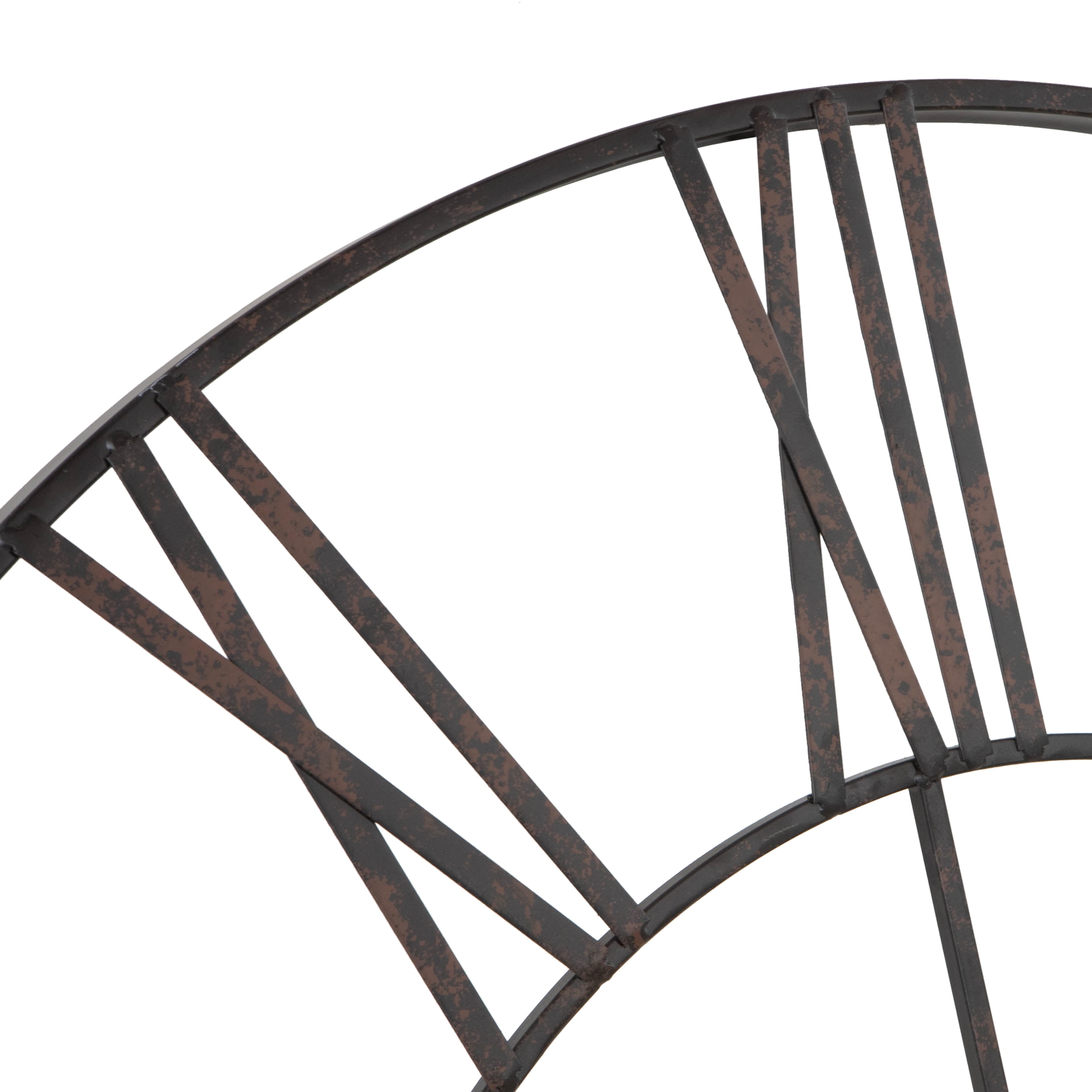 Solange Round Metal Wall Clock - 36" Dark Brown