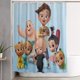thumbnail image 1 of Cortina de ducha con diseño de dibujos animados de The Boss Baby, con 12 ganchos, impermeable, lavable, de poliéster, para decoración del baño, 60 x 72 pulgadas, de hierro, 1 of 8