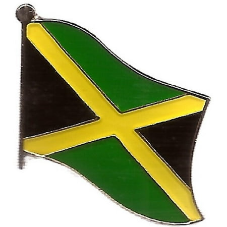 Jamaica Flag Lapel Pin - PACK of 3 Jamaica Single Flag Lapel Pins, Jamaican Pin Badge